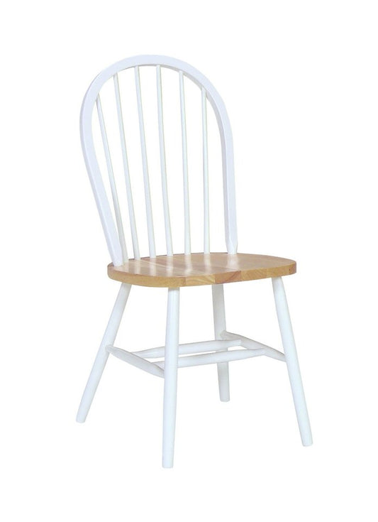 Dining Essentials - Windsor Chair in White & Natural (Set of 2)