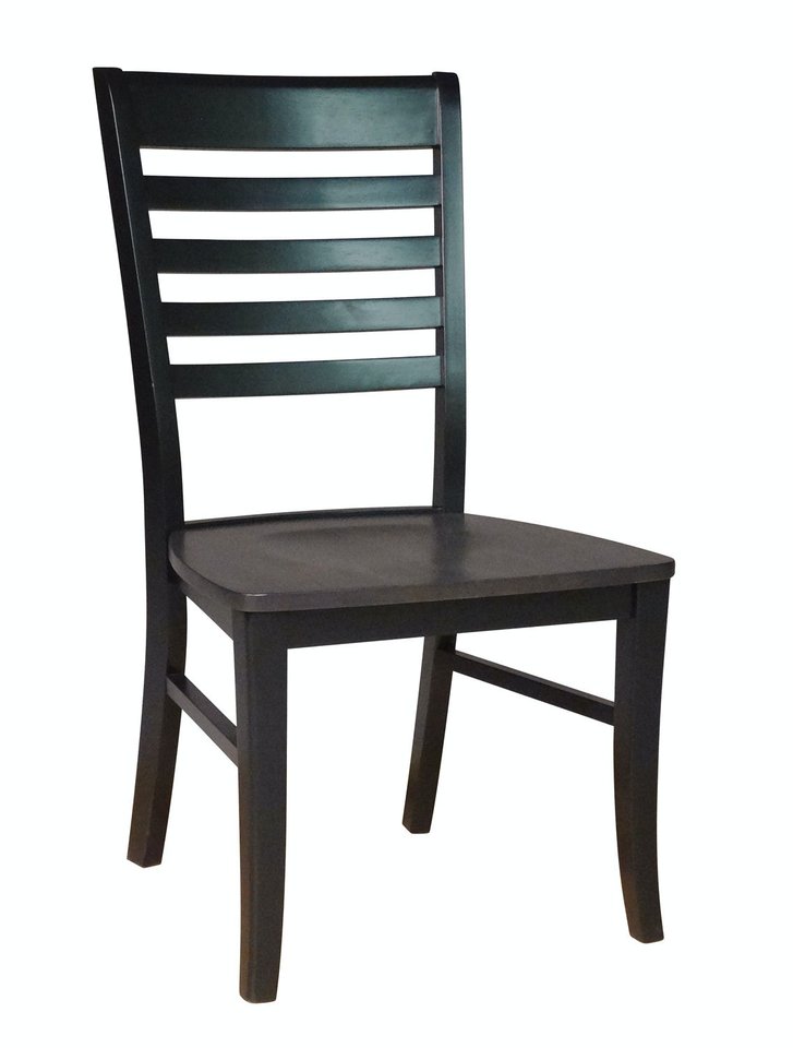 Cosmopolitan - Roma Chair in Coal & Black (Set of 2)