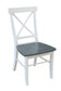 Dining Essentials - X-Back Chair in Heather Gray & White (Set of 2)