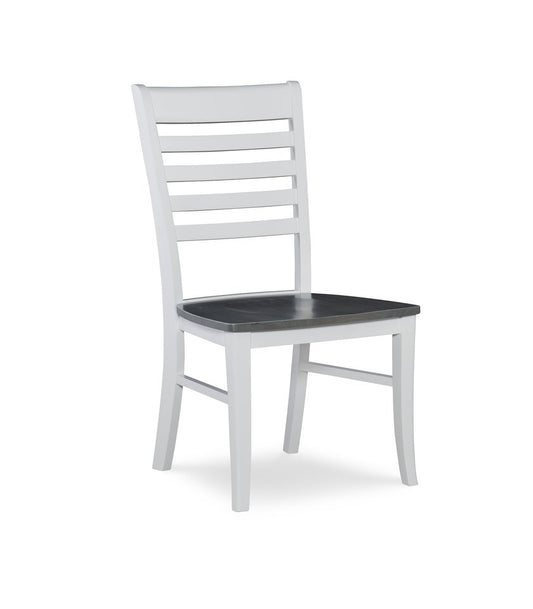 Cosmopolitan - Roma Chair in Heather Gray & White (Set of 2)