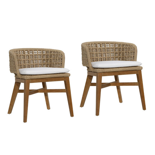 Keith Dining Chair Set of 2 Natural