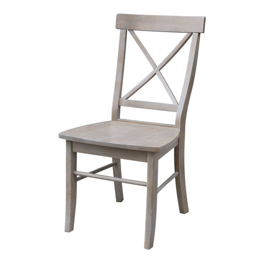 Dining Essentials - X-Back Chair in Taupe Gray (Set of 2)