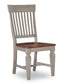 Vista - Slat Back Chair in Hickory & Stone
