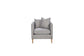 Pleasant Hill - Smoke Accent Chair & Ottoman on Leg with Pillow
