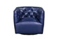 Leather Italia - Mira Swivel Chair in Blue