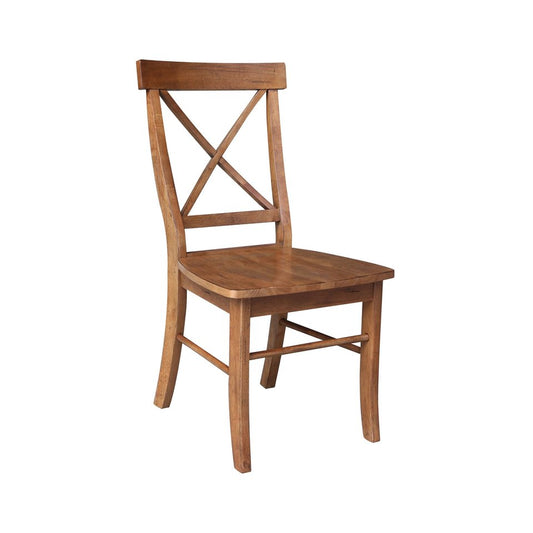 Dining Essentials - X-Back Chair in Bourbon Oak (Set of 2)