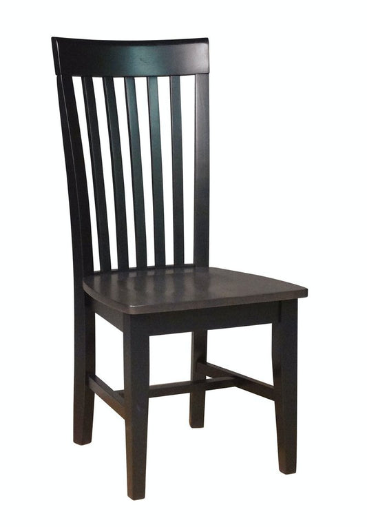 Cosmopolitan - Tall Mission Chair in Coal & Black (Set of 2)