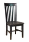 Cosmopolitan - Tall Mission Chair in Coal & Black (Set of 2)