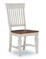 Vista - Slat Back Chair in Hickory & Shell