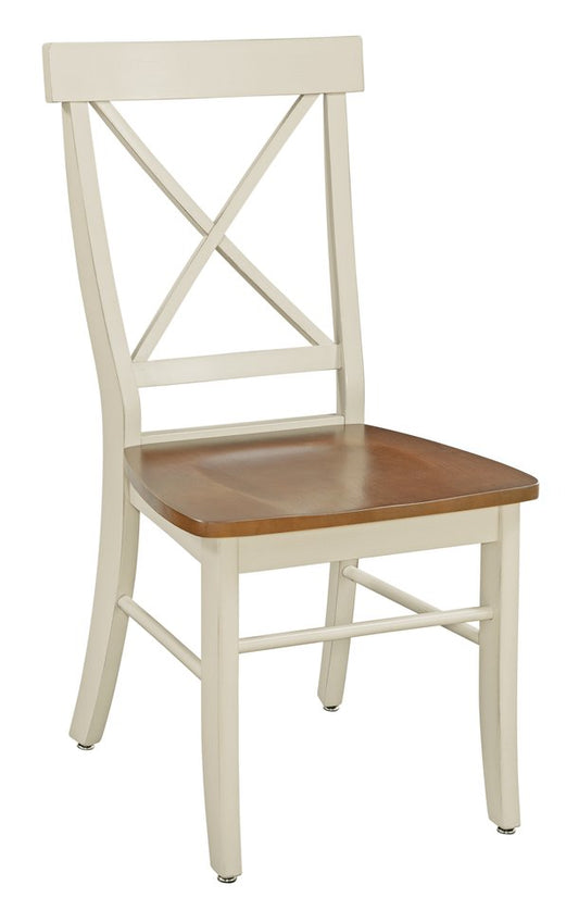 Dining Essentials - X-Back Chair in Hickory & Shell (Set of 2)