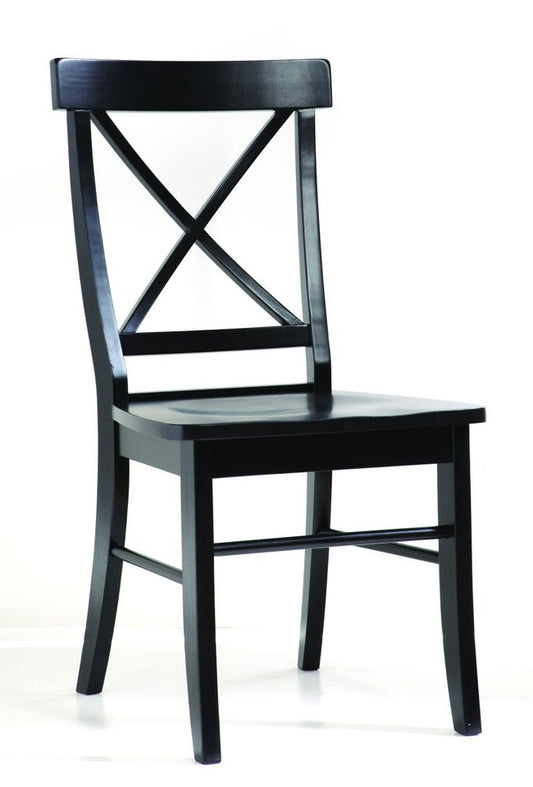 Dining Essentials - X-Back Chair in Black (Set of 2)