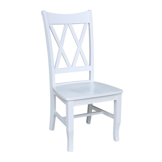 Hampton - Double X-Back Chair in Pure White (Set of 2)
