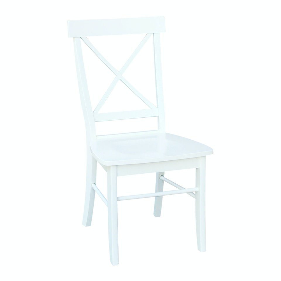 Hampton - X-Back Chair in Pure White (Set of 2)
