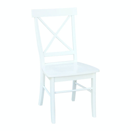 Hampton - X-Back Chair in Pure White (Set of 2)
