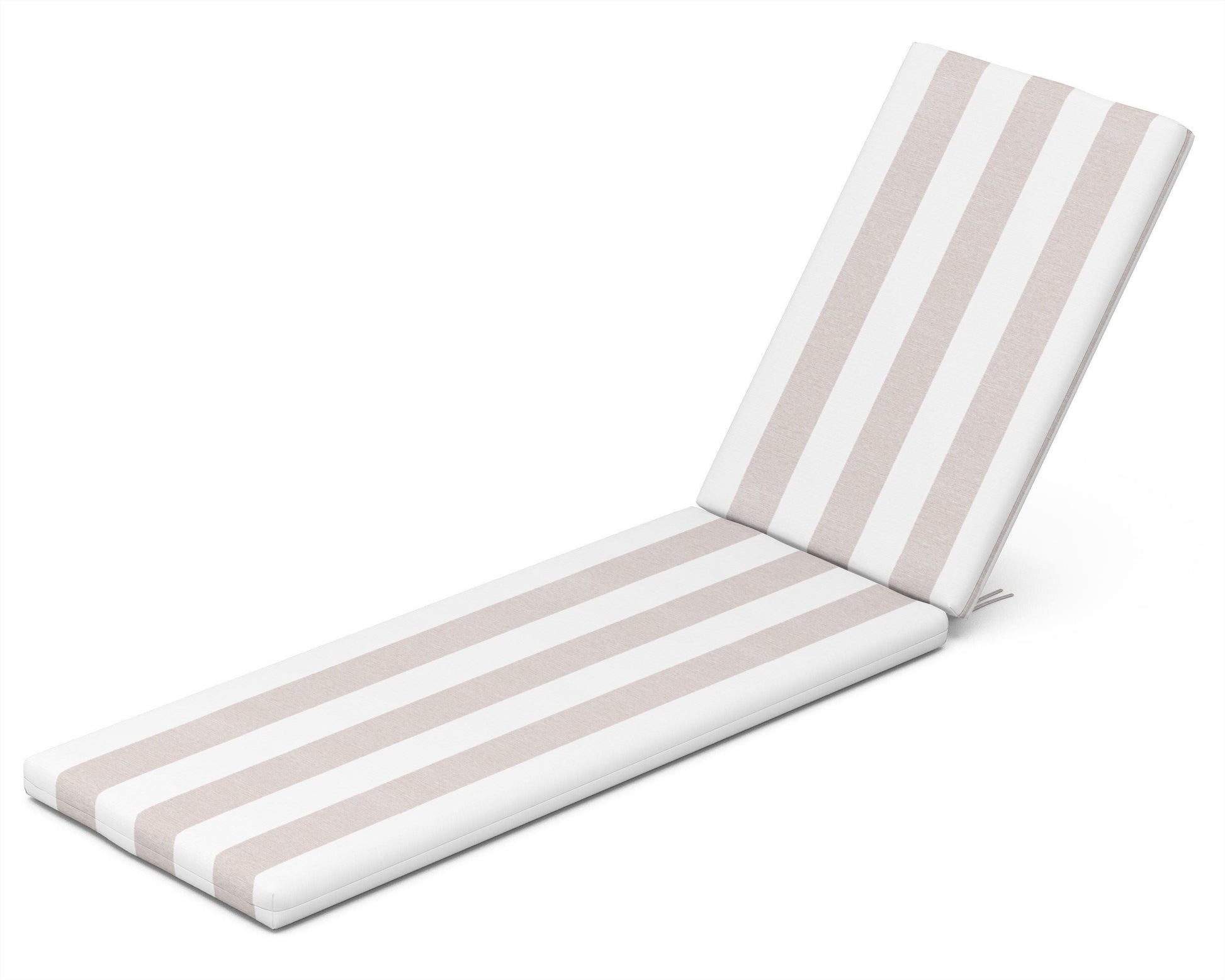 POLYWOOD Chaise Seat/Back Pad — Cabana Stripe Dune Burlap
