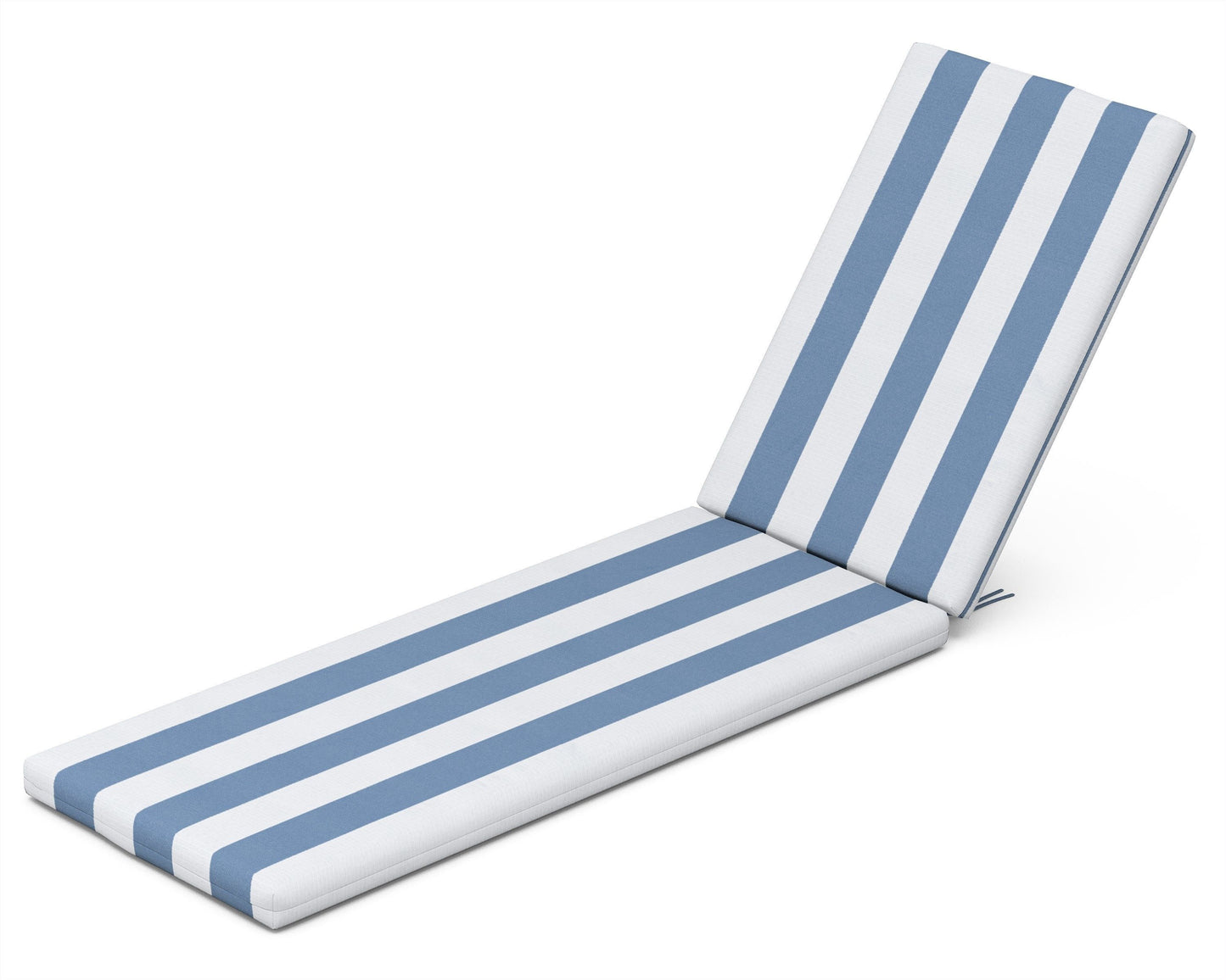 POLYWOOD Chaise Seat/Back Pad — Cabana Stripe Sky Blue