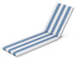 POLYWOOD Chaise Seat/Back Pad — Cabana Stripe Sky Blue