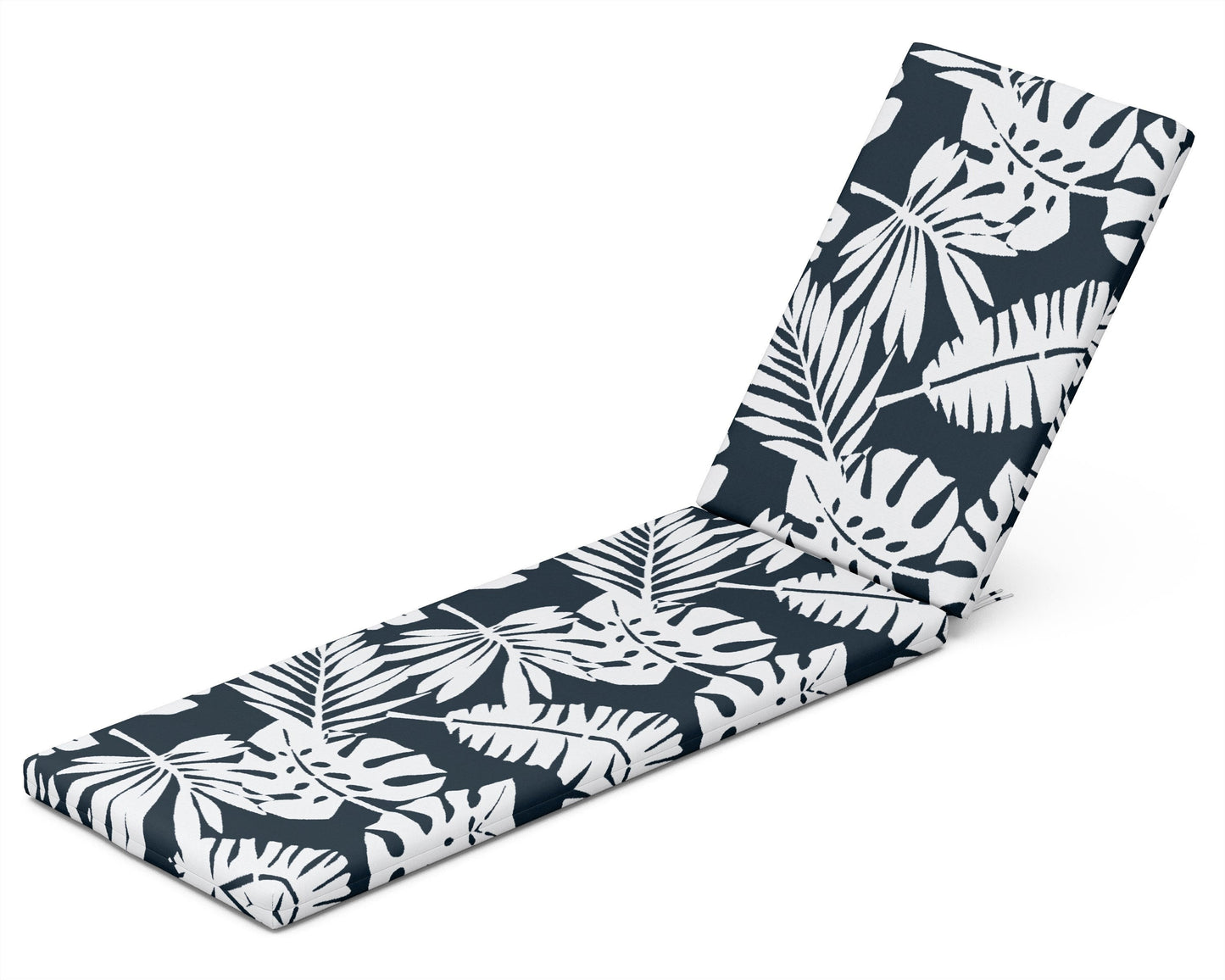 POLYWOOD Chaise Seat/Back Pad — Leaf Marine Indigo