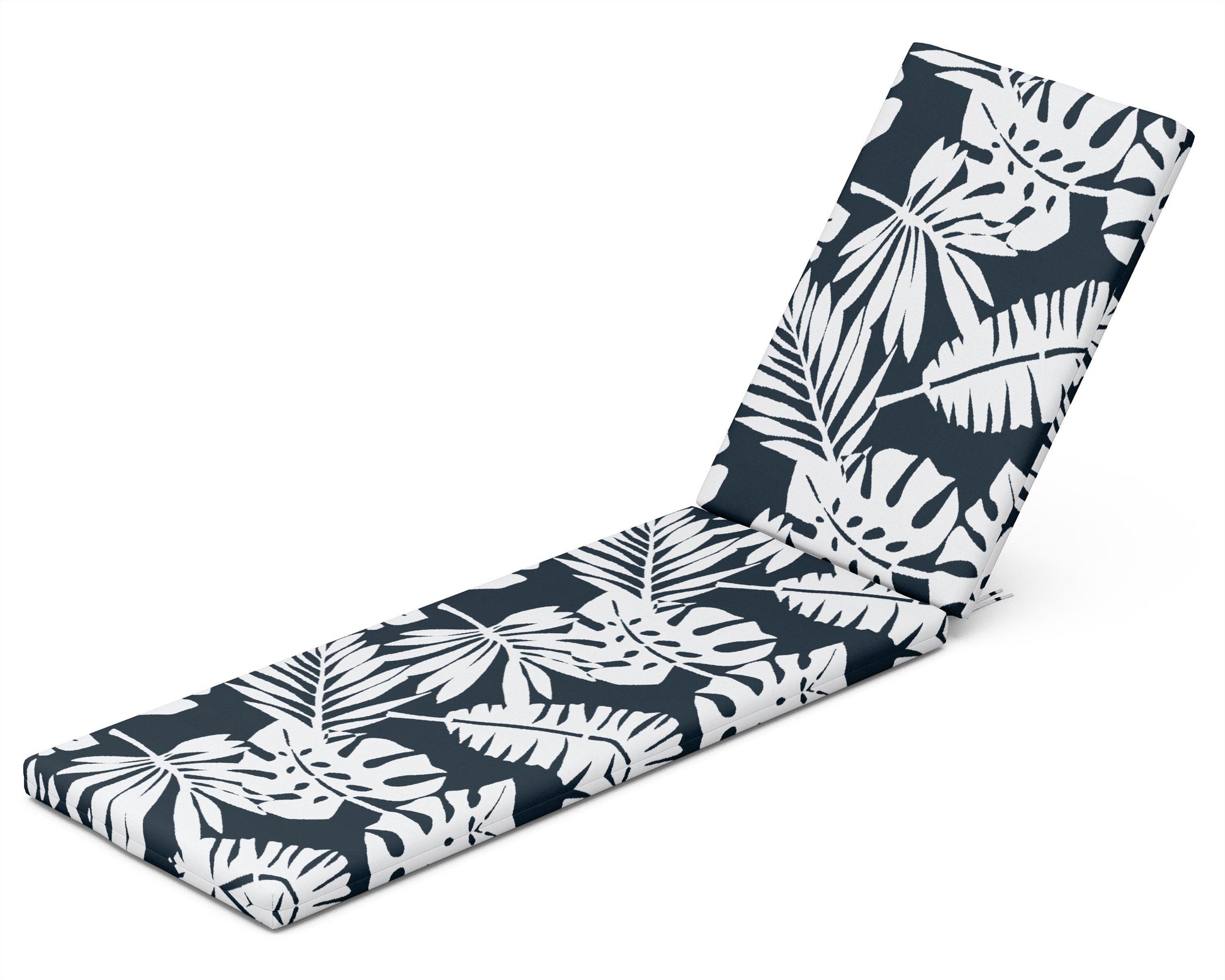 POLYWOOD Chaise Seat/Back Pad — Leaf Marine Indigo