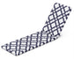 POLYWOOD Chaise Seat/Back Pad — Trellis Navy