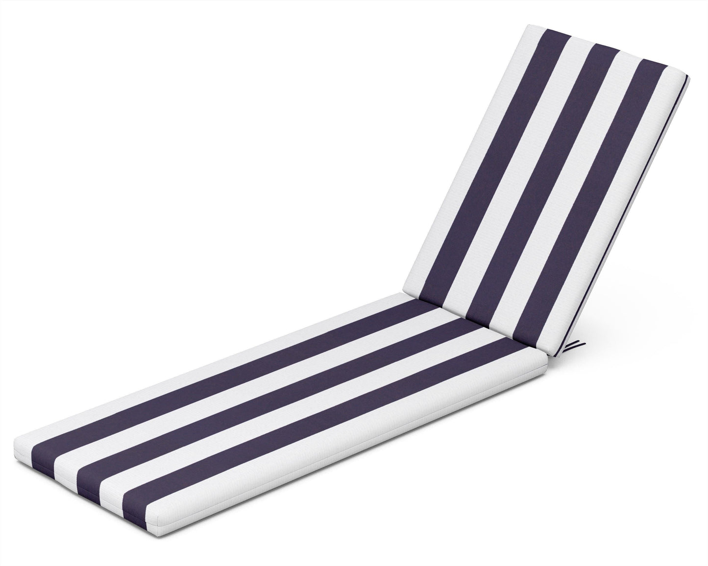 POLYWOOD Chaise Seat/Back Pad — Cabana Stripe Navy