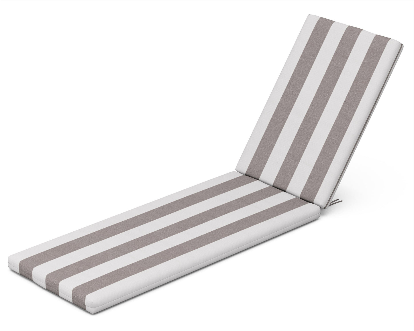 POLYWOOD Chaise Seat/Back Pad — Cabana Stripe Grey Mist