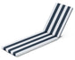 POLYWOOD Chaise Seat/Back Pad — Cabana Stripe Marine Indigo