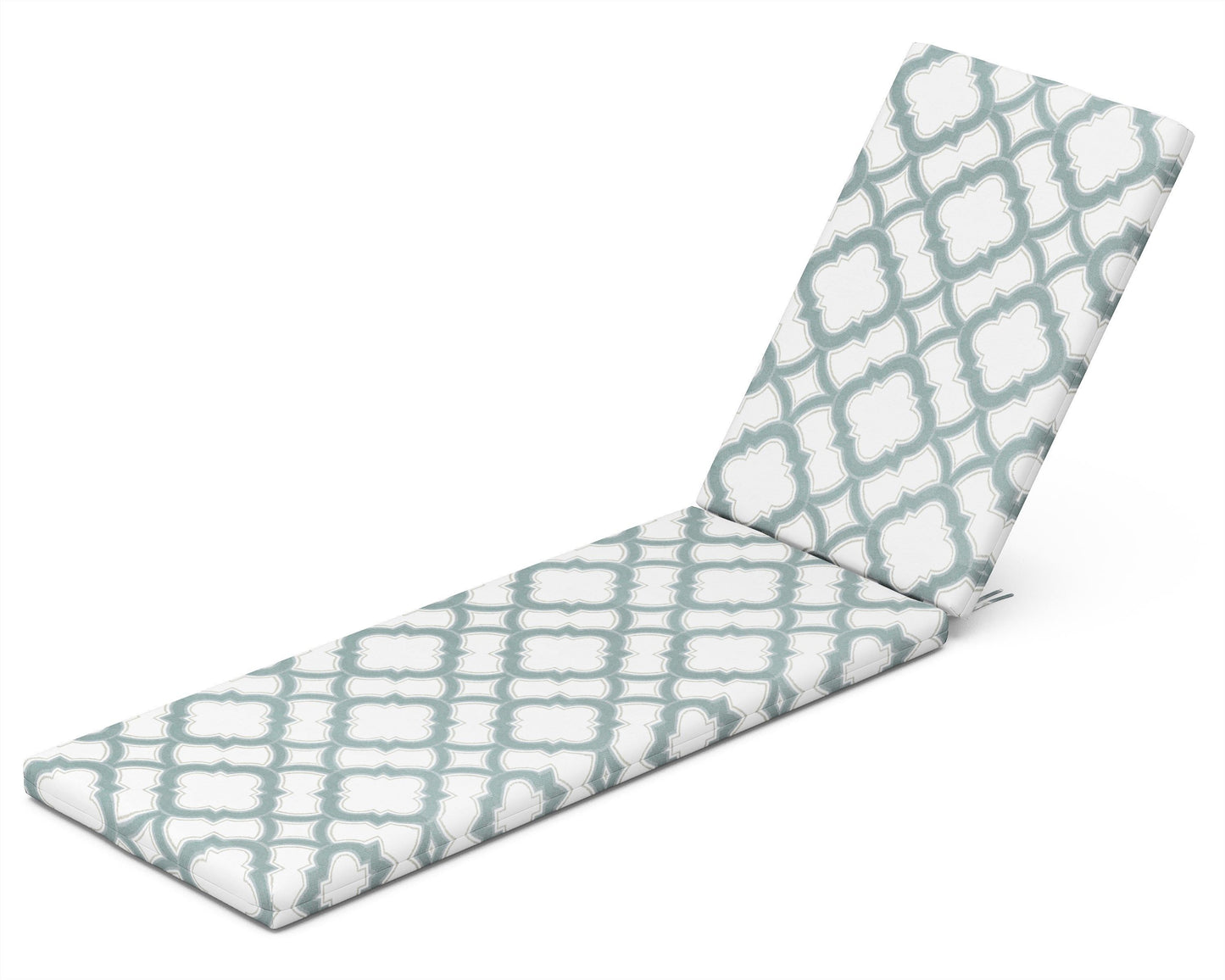 POLYWOOD Chaise Seat/Back Pad — Trellis Glacier Spa