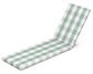 POLYWOOD Chaise Seat/Back Pad — Buffalo Plaid Glacier Spa