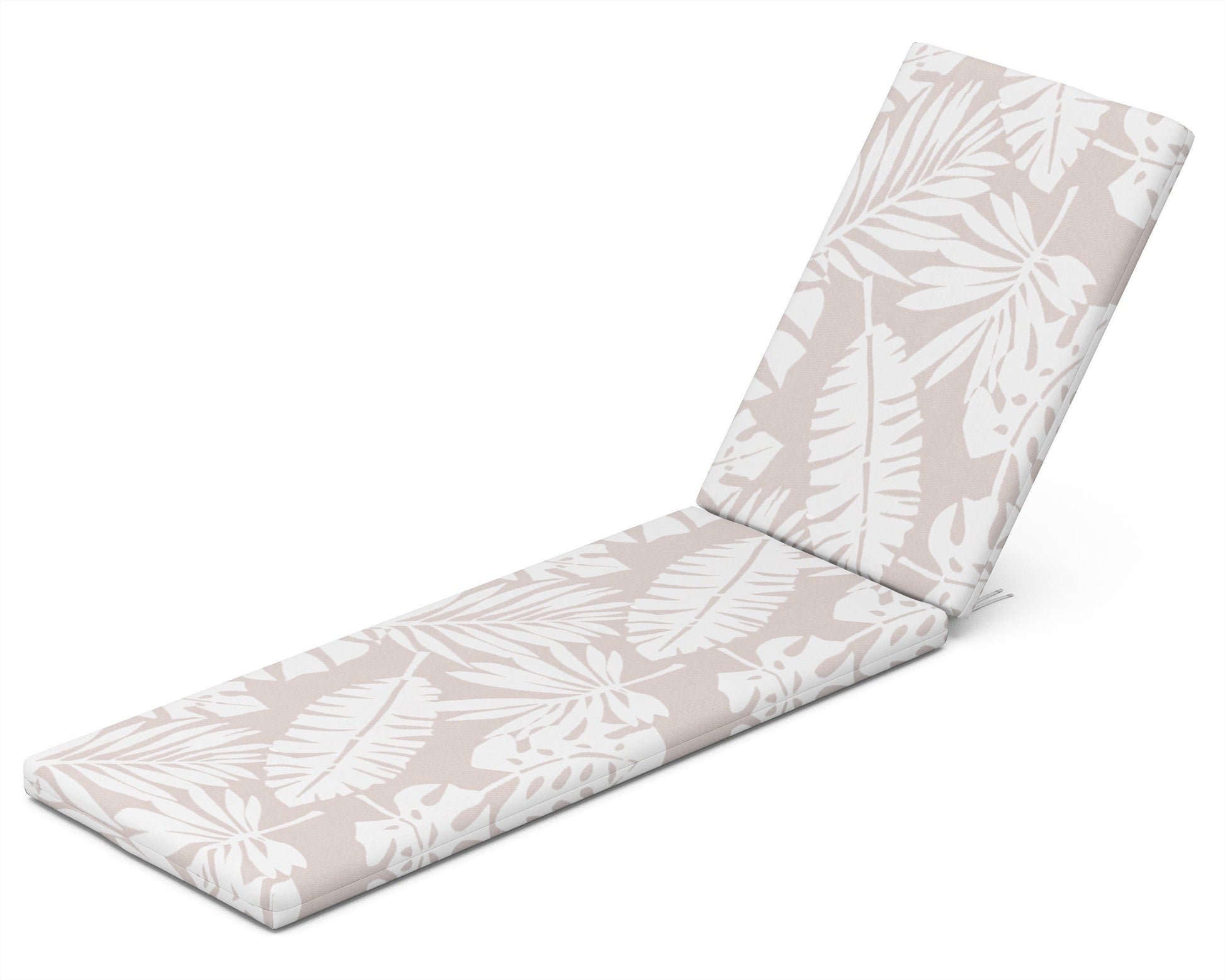 POLYWOOD Chaise Seat/Back Pad — Leaf Dune Burlap