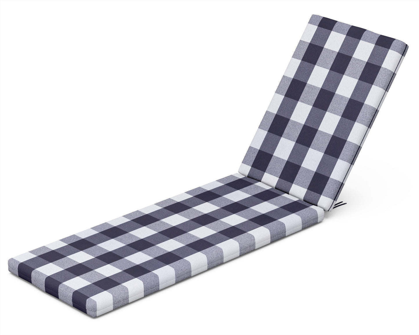 POLYWOOD Chaise Seat/Back Pad — Buffalo Plaid Navy