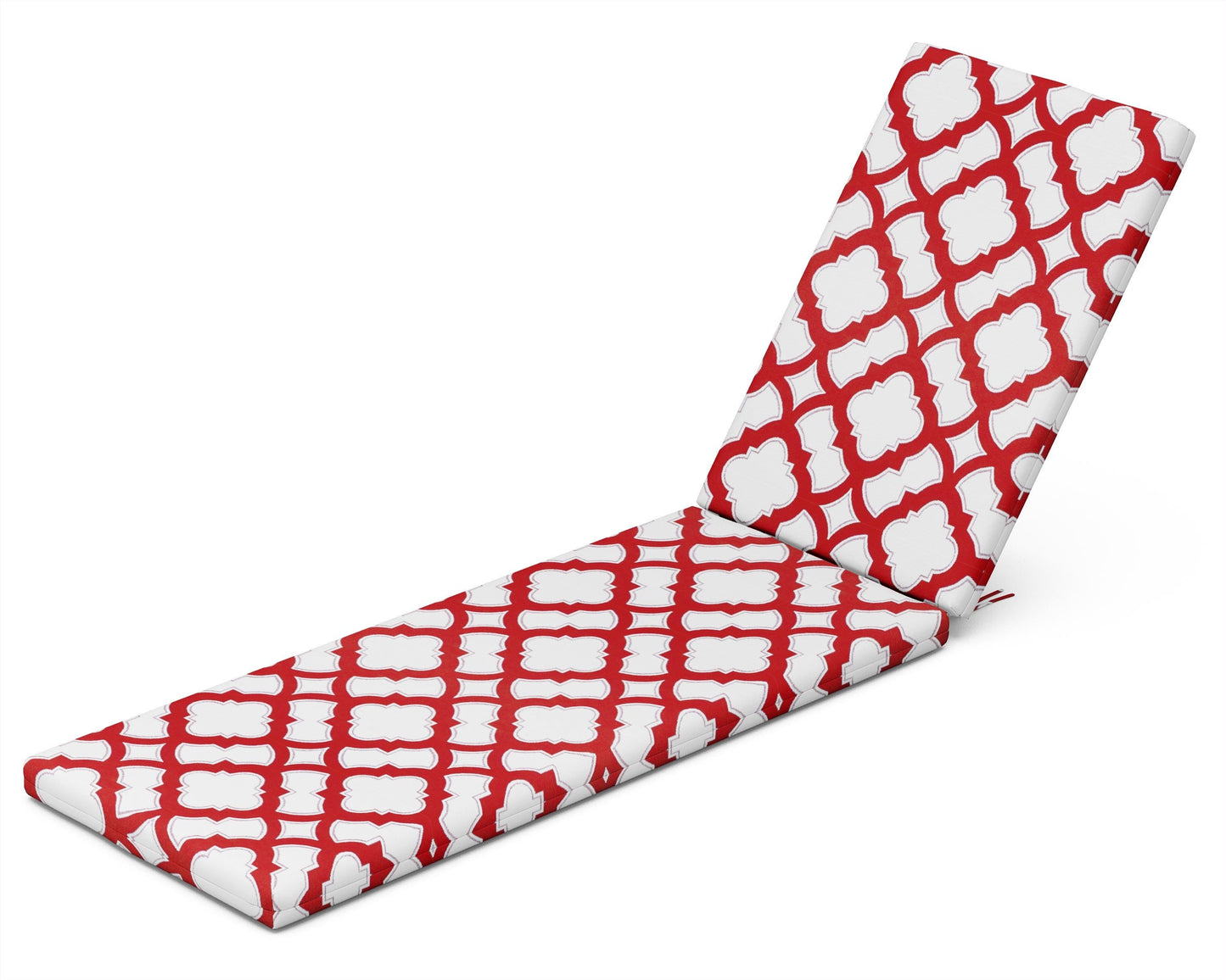 POLYWOOD Chaise Seat/Back Pad — Trellis Crimson