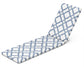 POLYWOOD Chaise Seat/Back Pad — Trellis Sky Blue