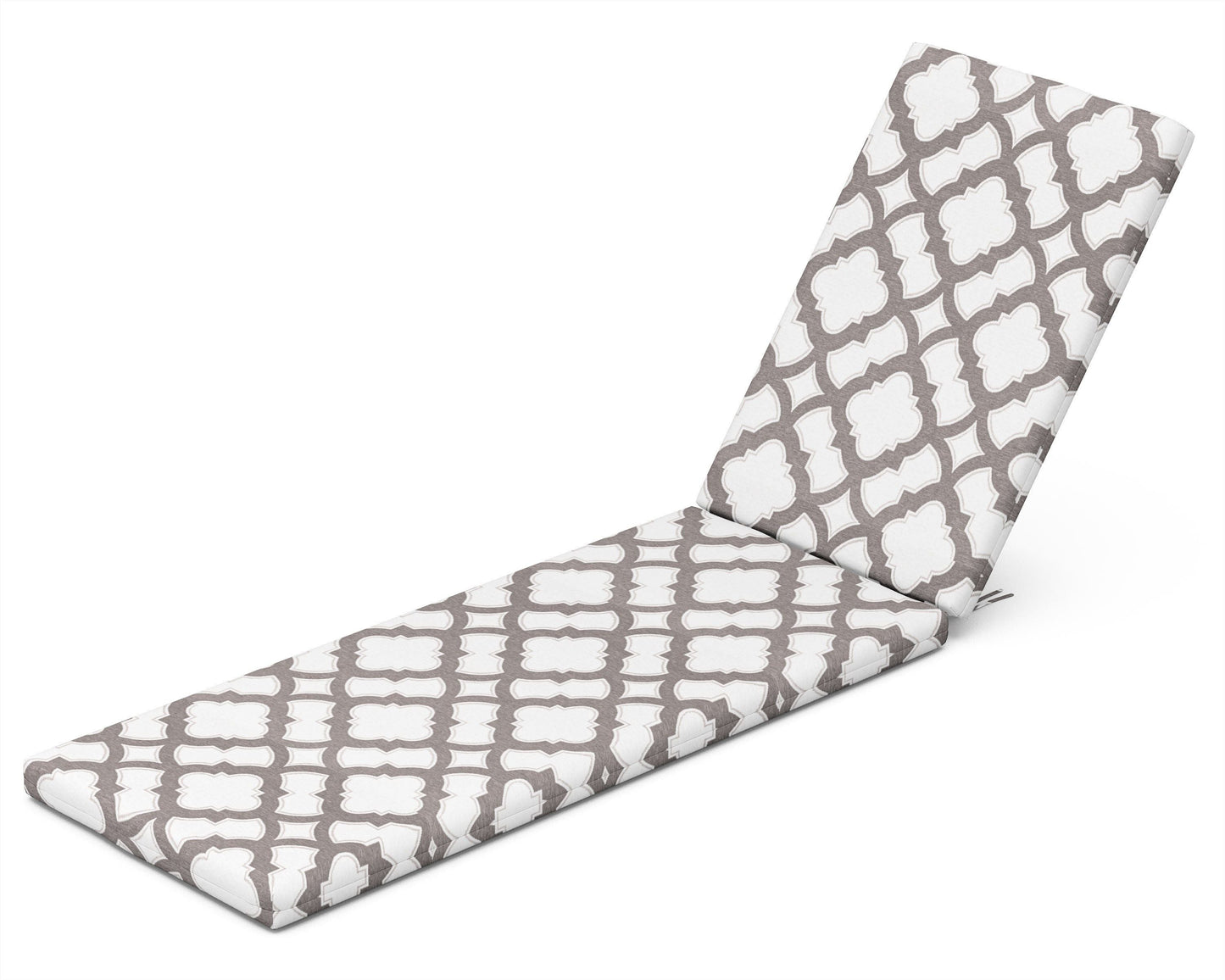 POLYWOOD Chaise Seat/Back Pad — Trellis Grey Mist