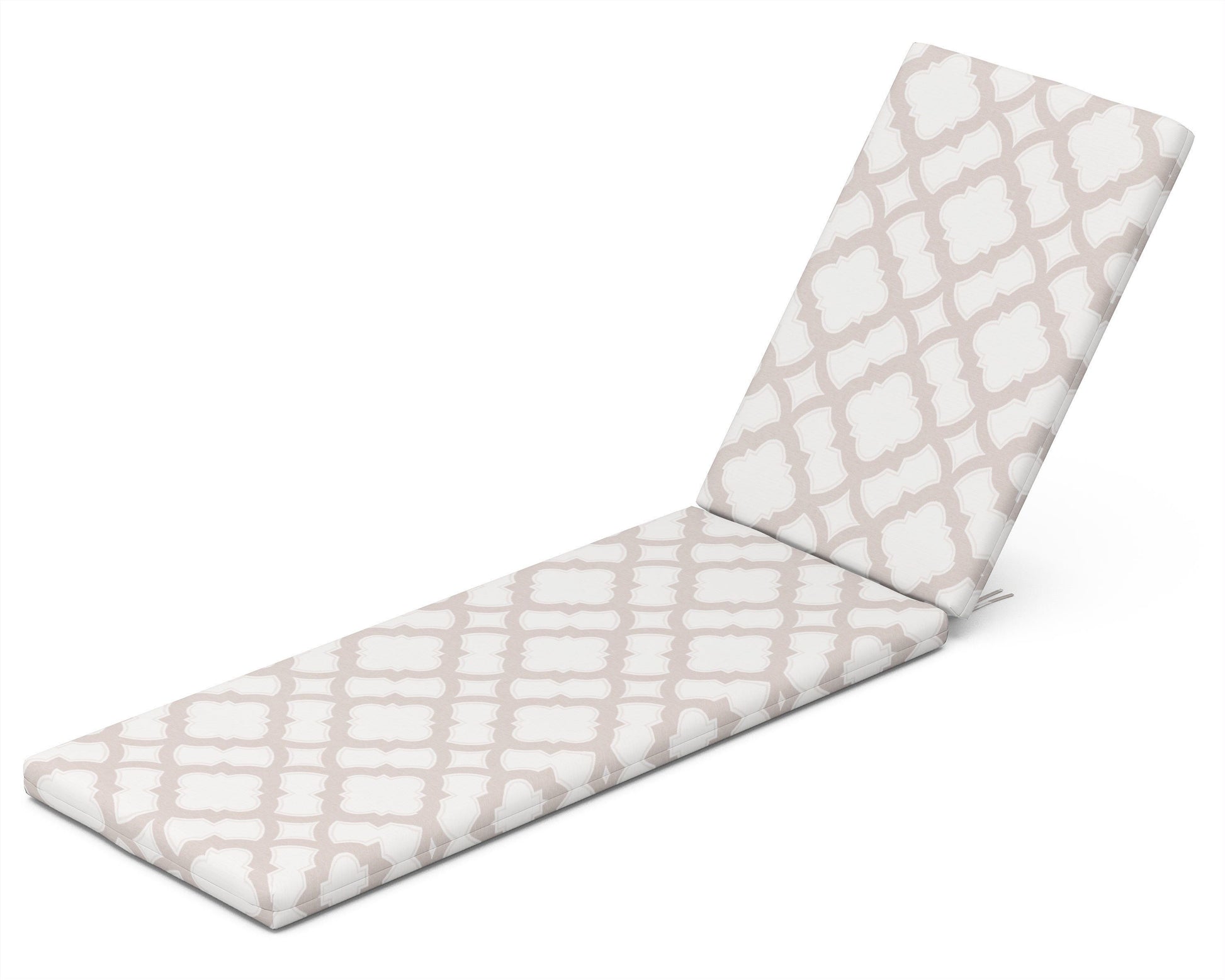 POLYWOOD Chaise Seat/Back Pad — Trellis Dune Burlap