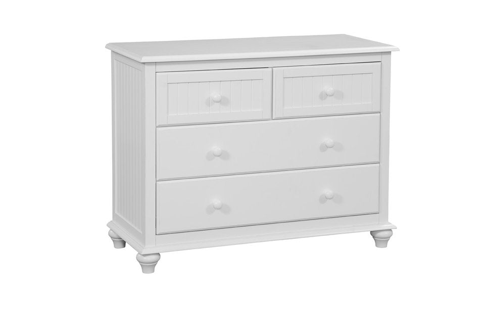 Cottage - 4 Drawer Chest in White