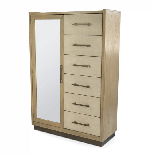 Sea Winds - Rio Vista Woven Mirrored Door Chest