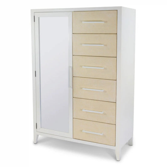 Sea Winds - Miramar Woven Mirrored Door Chest