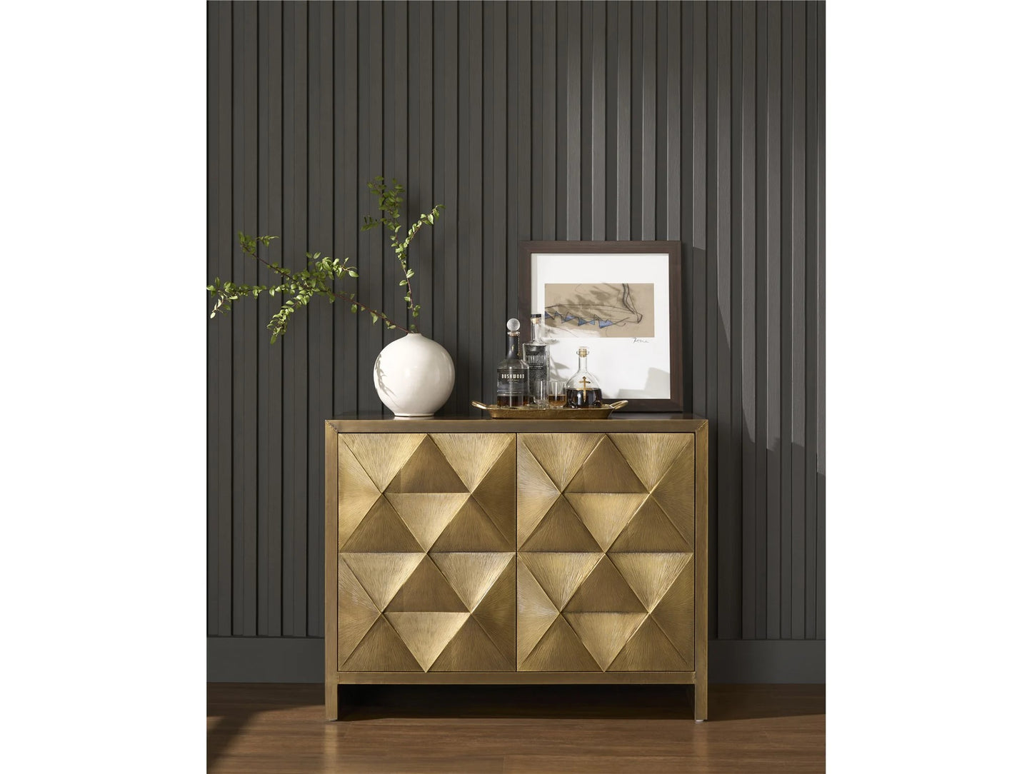 Universal - Sable & Desert-Modern Origami Hall Chest