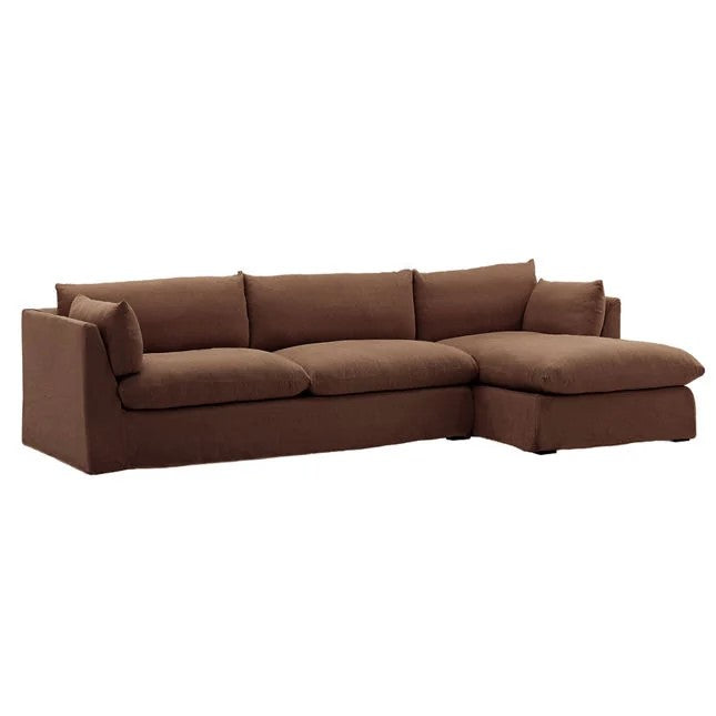 Otis 2 Piece Chaise Sectional Frame LAF w/ Slipcover Finishes