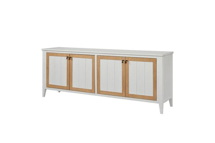 Pleasant Hill - Suede & Ivory 84" Console with Power Outlet