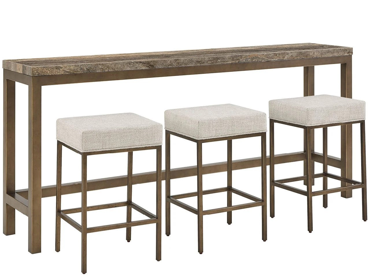 Universal - Montclair Brindle Console with Stools