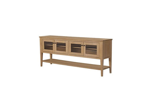Pleasant Hill - Suede 72" Console with Fluted Glass