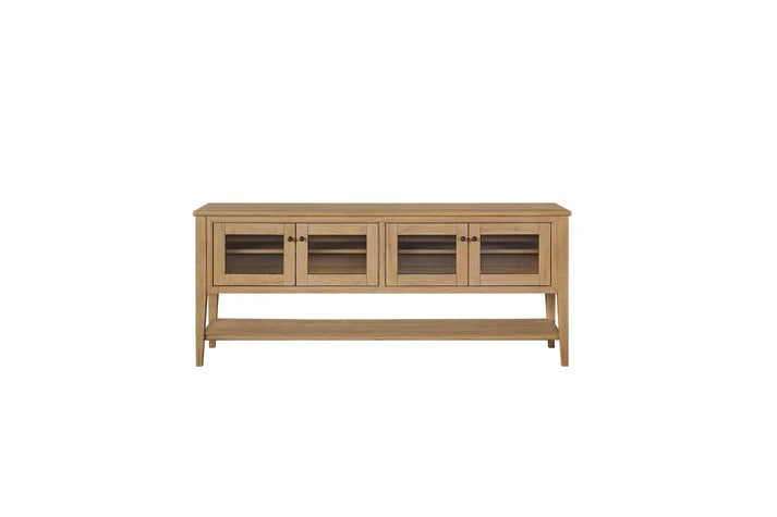 Pleasant Hill - Suede 72" Console with Fluted Glass