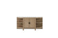 Trilogy - Toffee Curved 2 Door Console Table with Marble Top