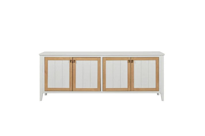 Pleasant Hill - Suede & Ivory 84" Console with Power Outlet