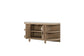 Trilogy - Toffee Curved 2 Door Console Table with Marble Top