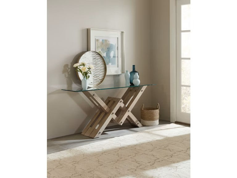 Hooker Furniture - Living Room Affinity Glass Top Accent Console