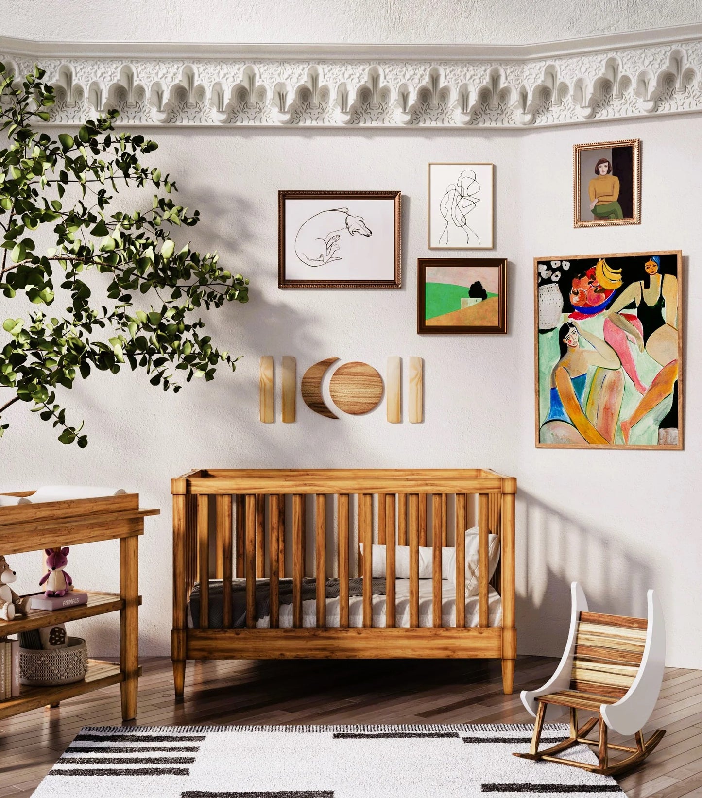 Acacia Open Shelf Changing Table