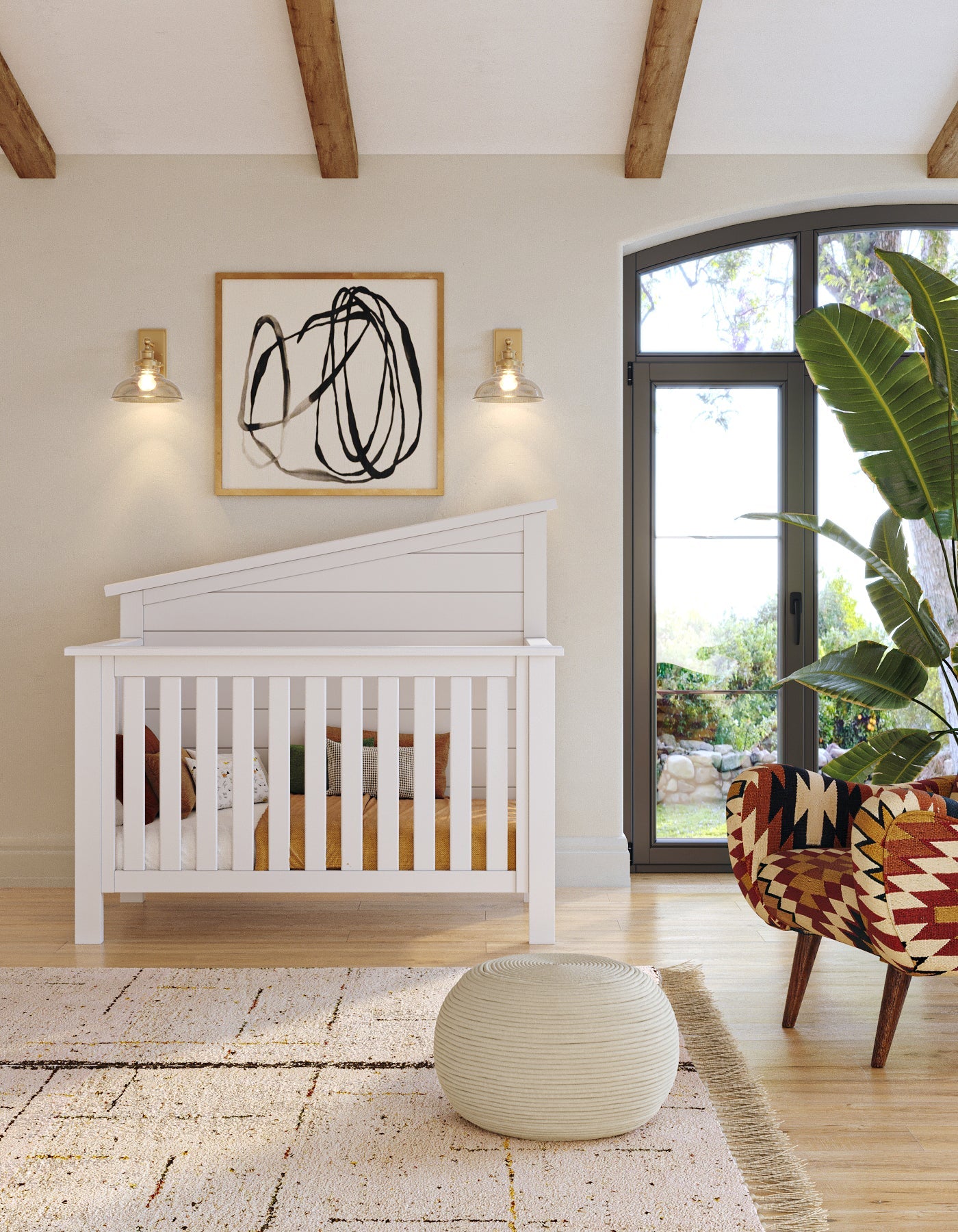 "Just White" Balanced Baby 4-in-1 Convertible Crib